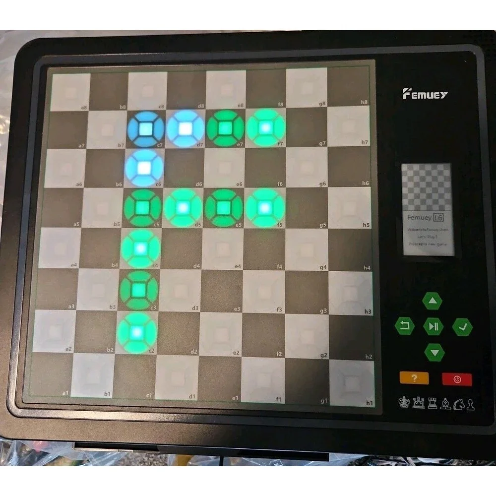 Electronic Chess Board L6 with LED Lights, Computer Chess Set with Piece Charger